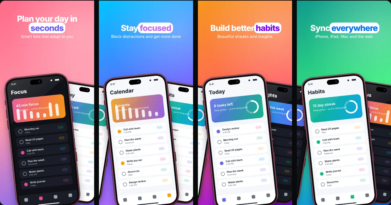 gradient twist App Store screenshot template