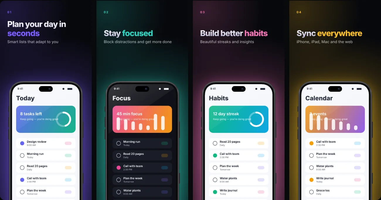 obsidian glow App Store screenshot template