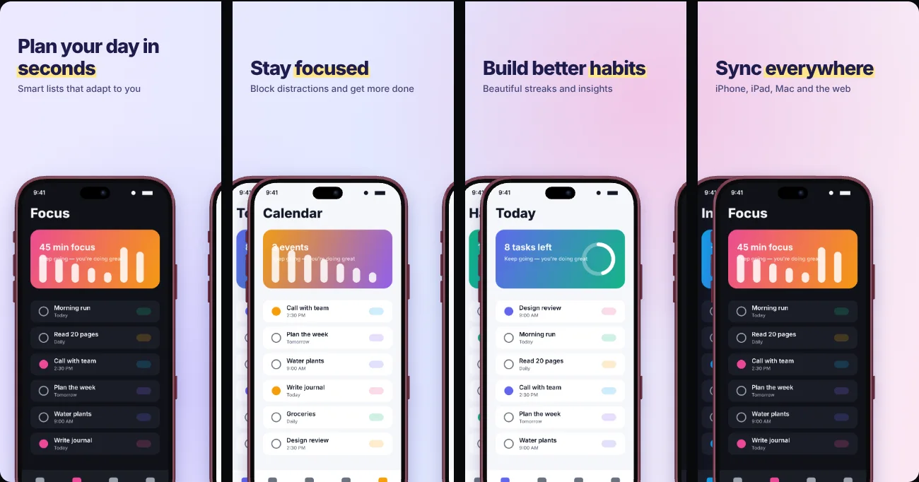 overlap frames App Store screenshot template